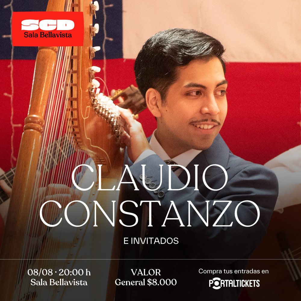 Flyer CLAUDIO CONSTANZO E INVITADOS EN SALA SCD BELLAVISTA
