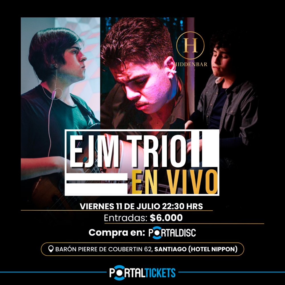 Flyer Evento EJM TRÍO EN HIDDEN BAR