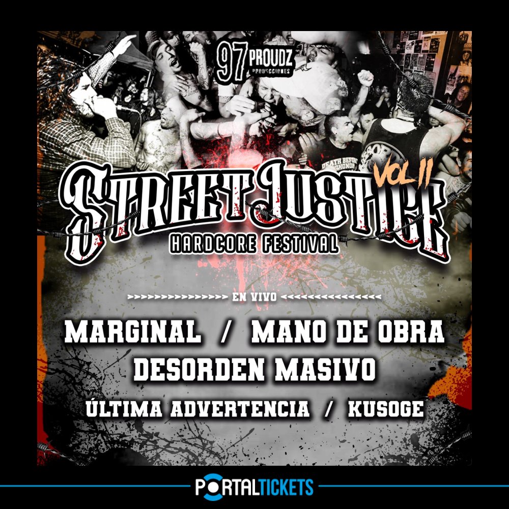 Flyer Evento STREET JUSTICE II / HARDCORE FESTIVAL EN LA SERENA