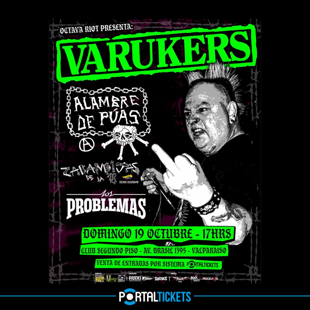 Flyer VARUKERS EN VALPARAÍSO - CLUB SEGUNDO PISO