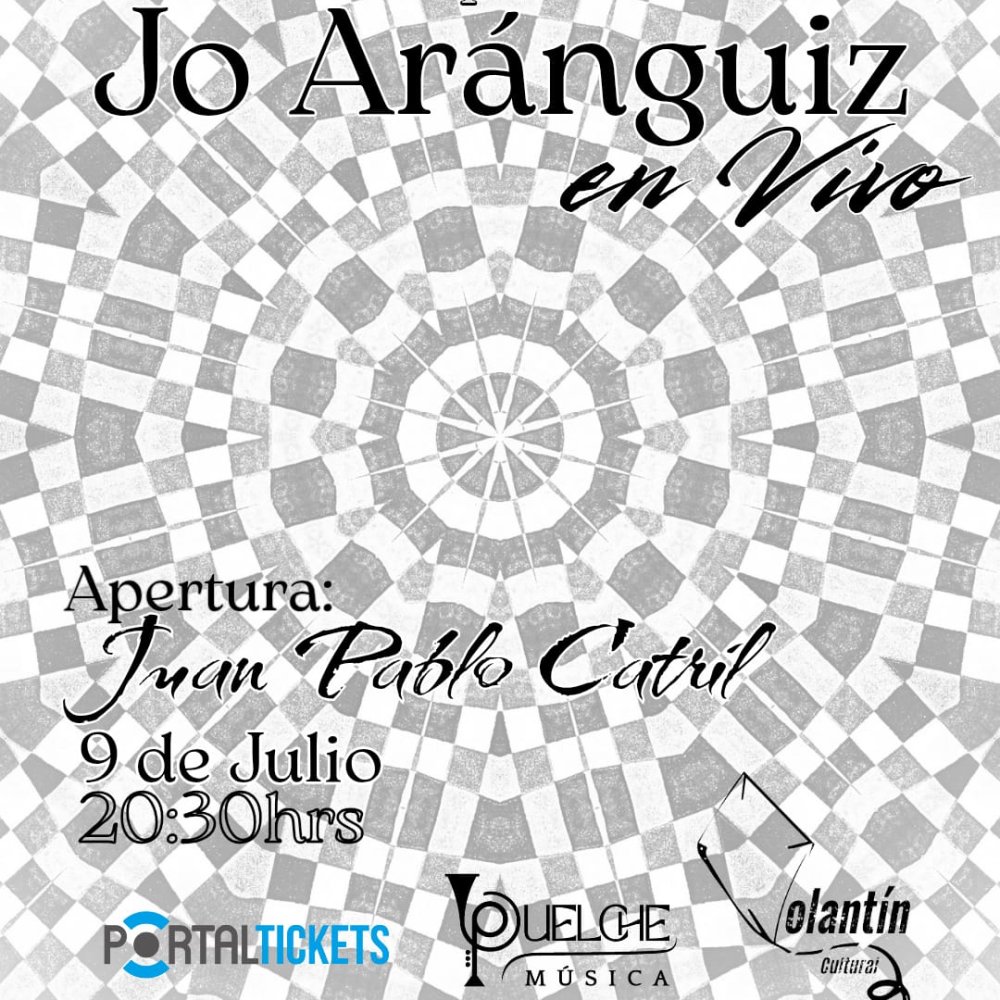 Flyer Evento JO ARANGUIZ EN VOLANTÍN CULTURAL