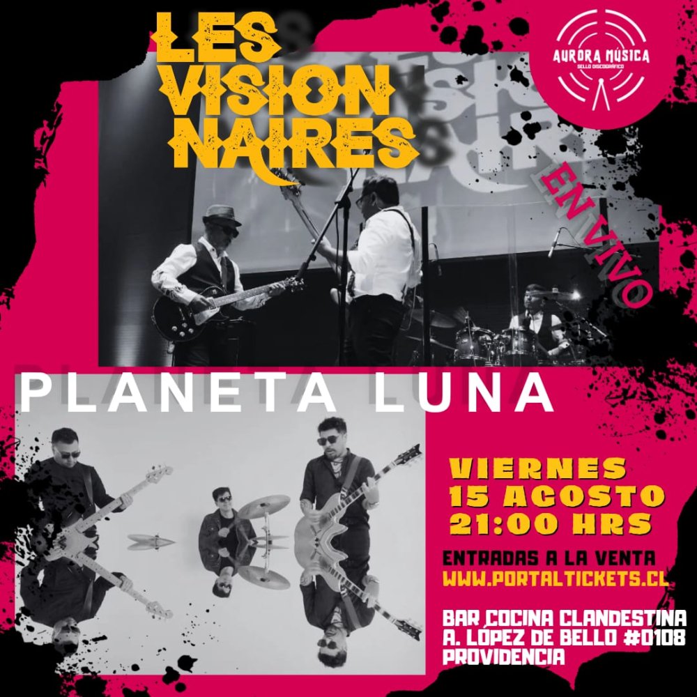 Flyer LES VISIONNAIRES + PLANETA LUNA EN COCINA CLANDESTINA