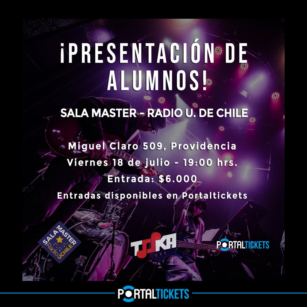 Flyer Evento PRESENTACIÓN DE ALUMNOS: ESCUELA DE MÚSICA TOKA EN SALA MASTER