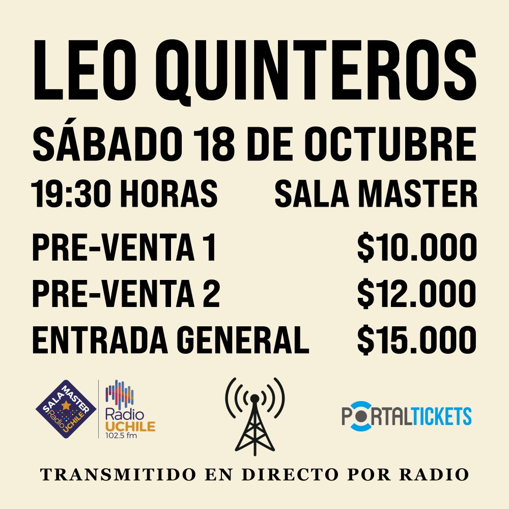 Flyer LEO QUINTEROS EN SALA MASTER