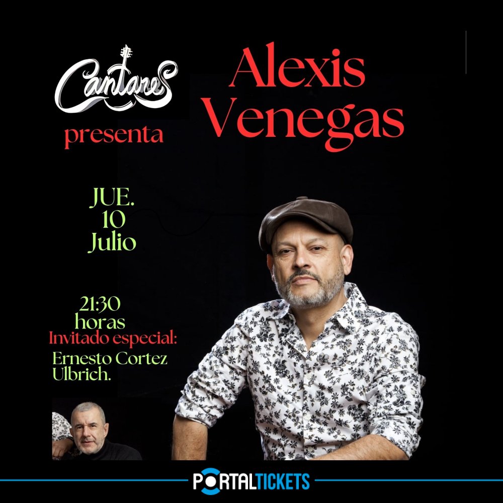 Flyer ALEXIS VENEGAS EN CANTARES