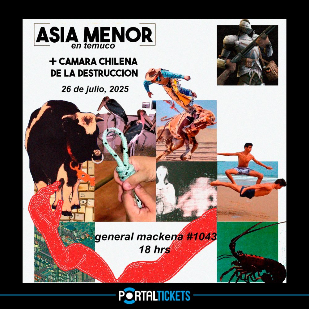 Flyer ASIA MENOR + CAMARA CHILENA DE LA DESTRUCCION EN TEMUCO