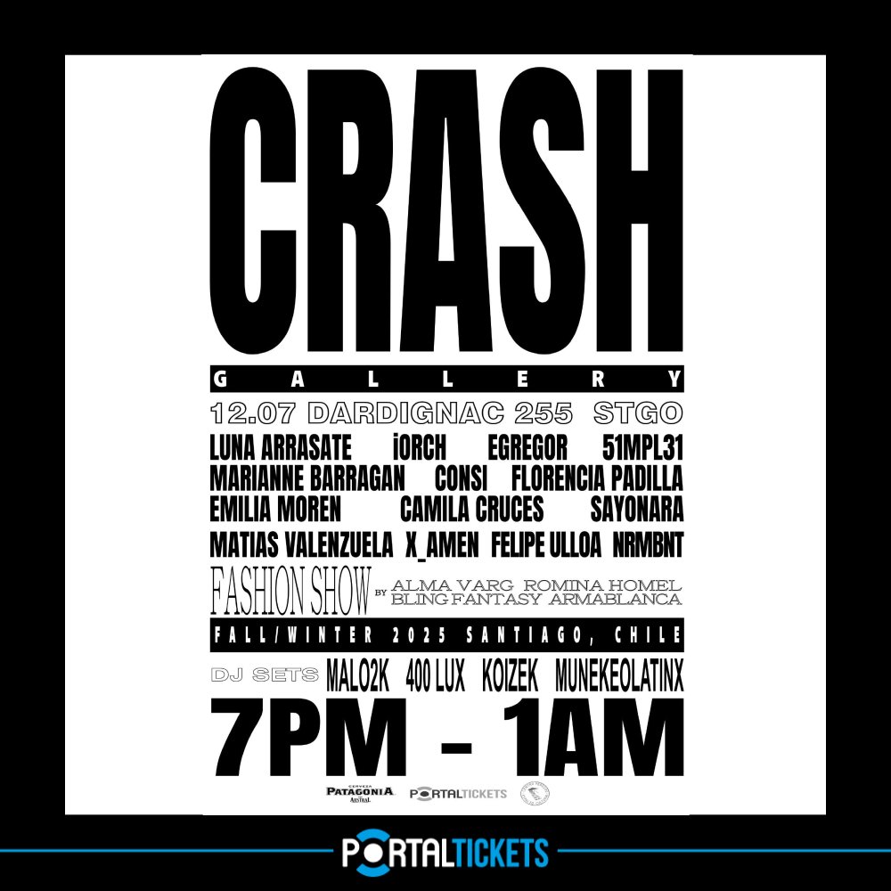 Flyer Evento CRASH GALLERY - CENTRO PERDIDO
