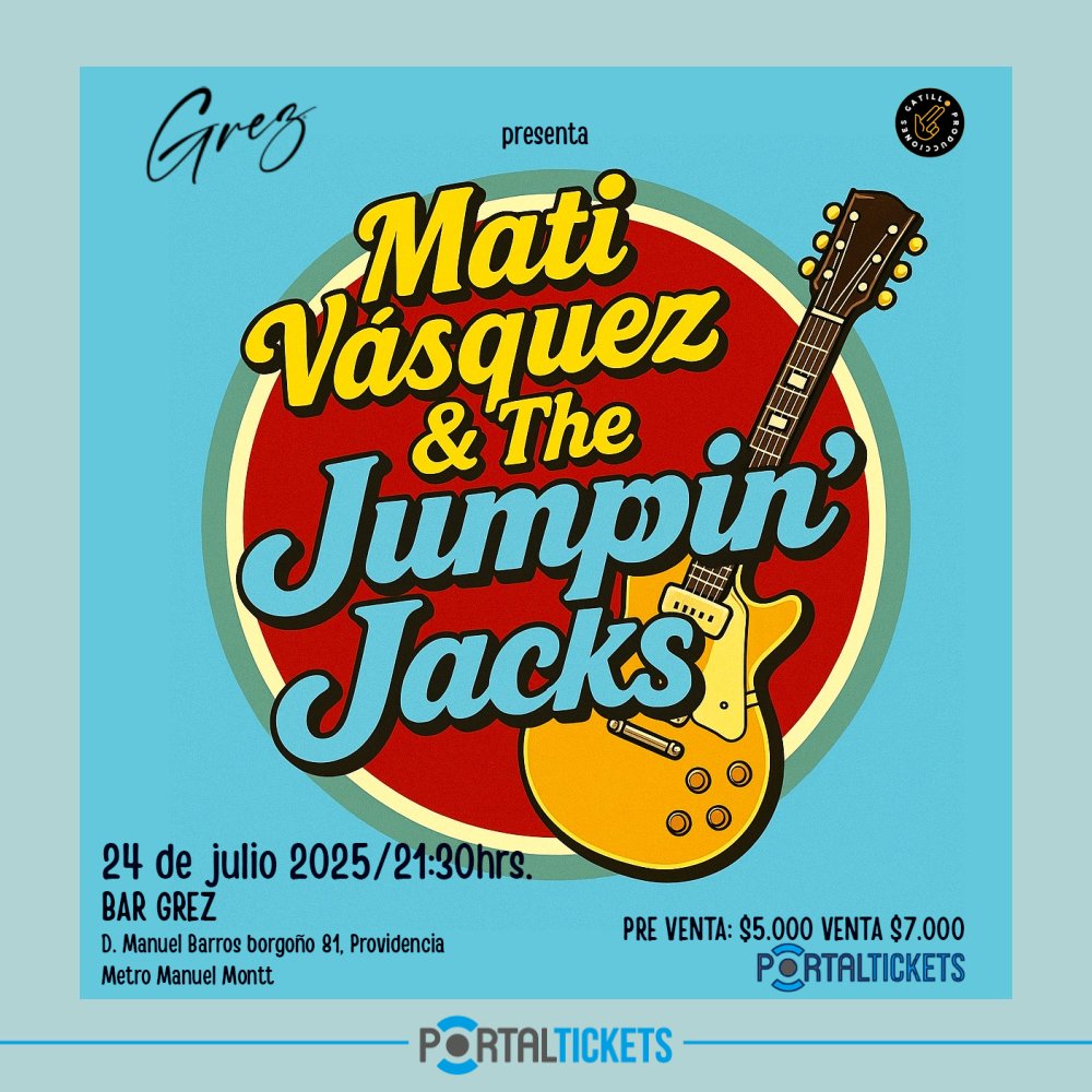 Flyer MATI VÁSQUEZ & THE JUMPIN’ JACKS EN BAR GREZ