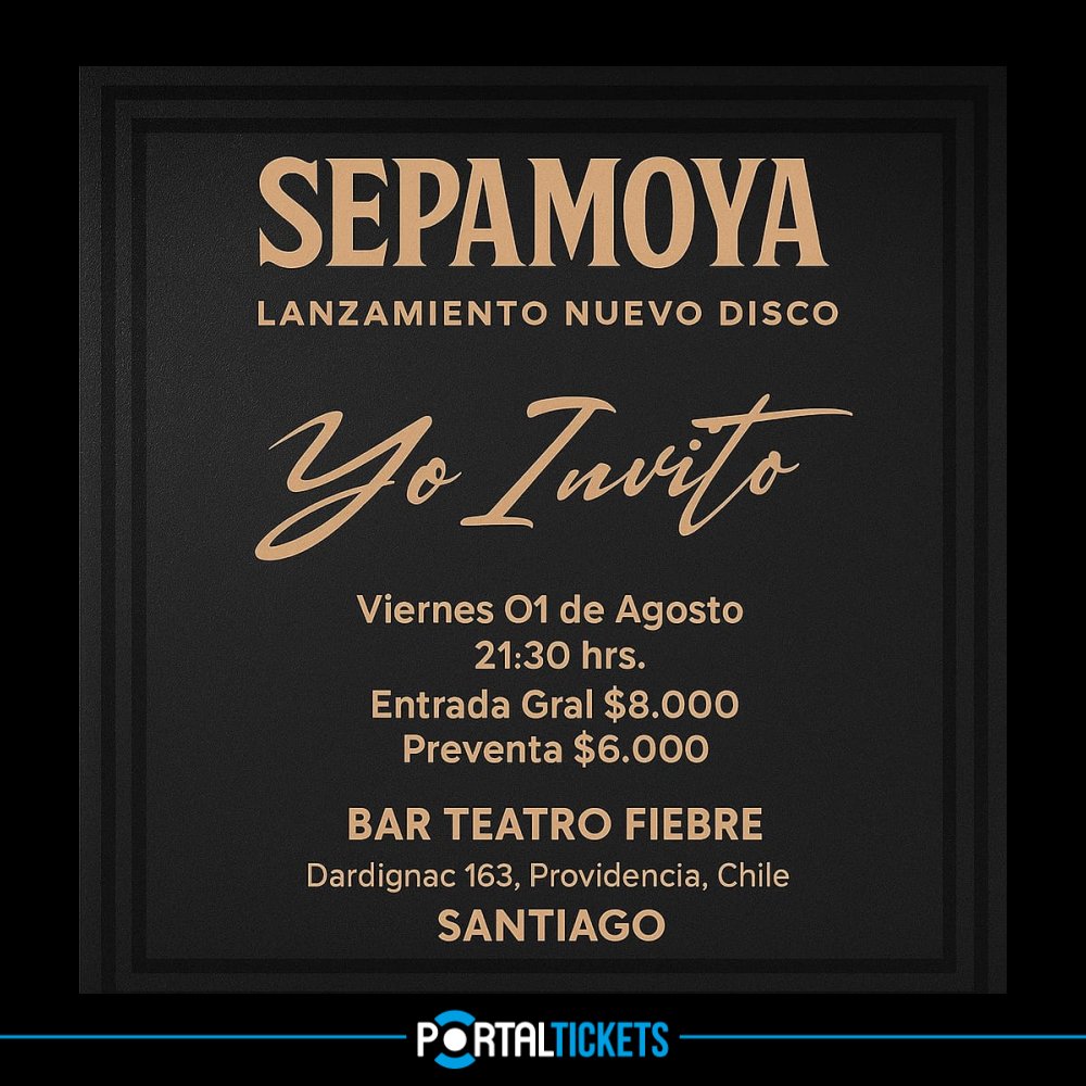 Flyer SEPAMOYA EN TEATRO FIEBRE: LANZAMIENTO DISCO YO INVITO