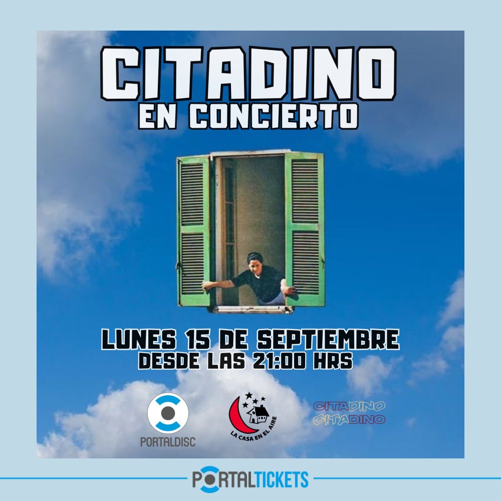 Flyer CITADINO EN CONCIERTO EN LA CASA EN EL AIRE