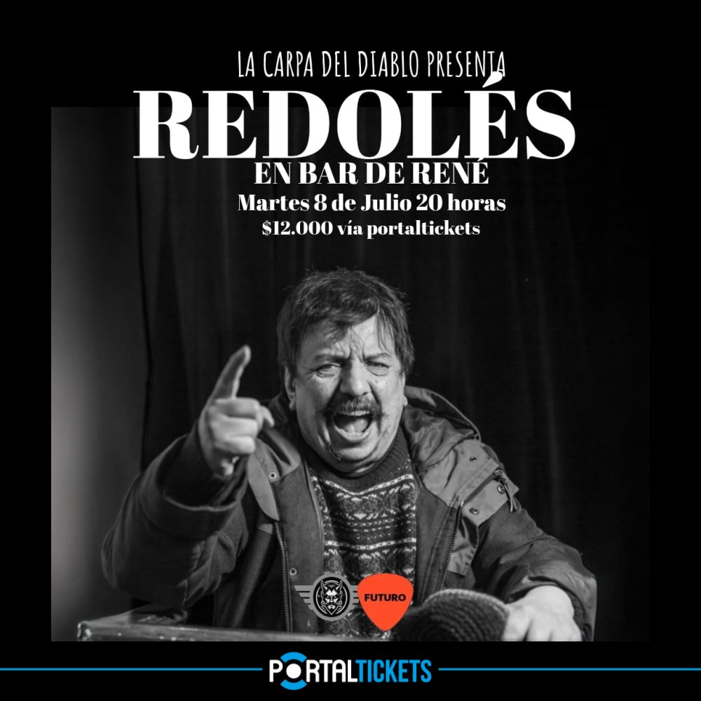 Flyer MAURICIO REDOLÉS EN BAR DE RENÉ: LA CARPA DEL DIABLO