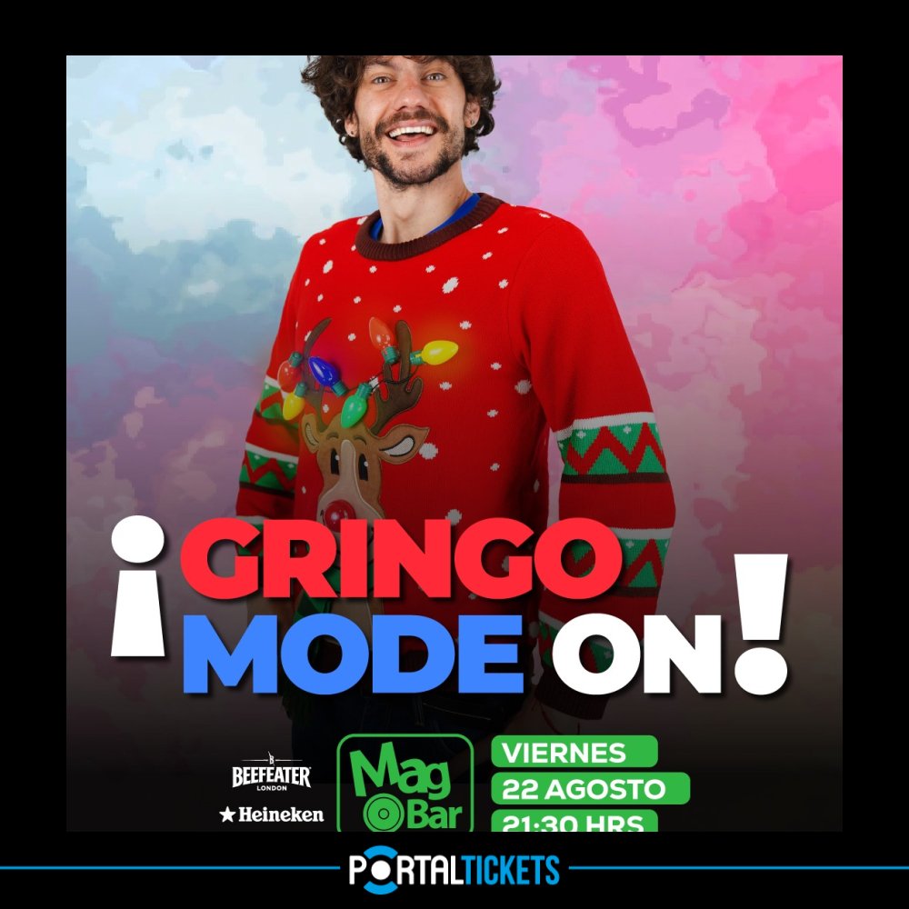 Flyer GRINGO MODE ON EN MAGBAR, CHILLÁN