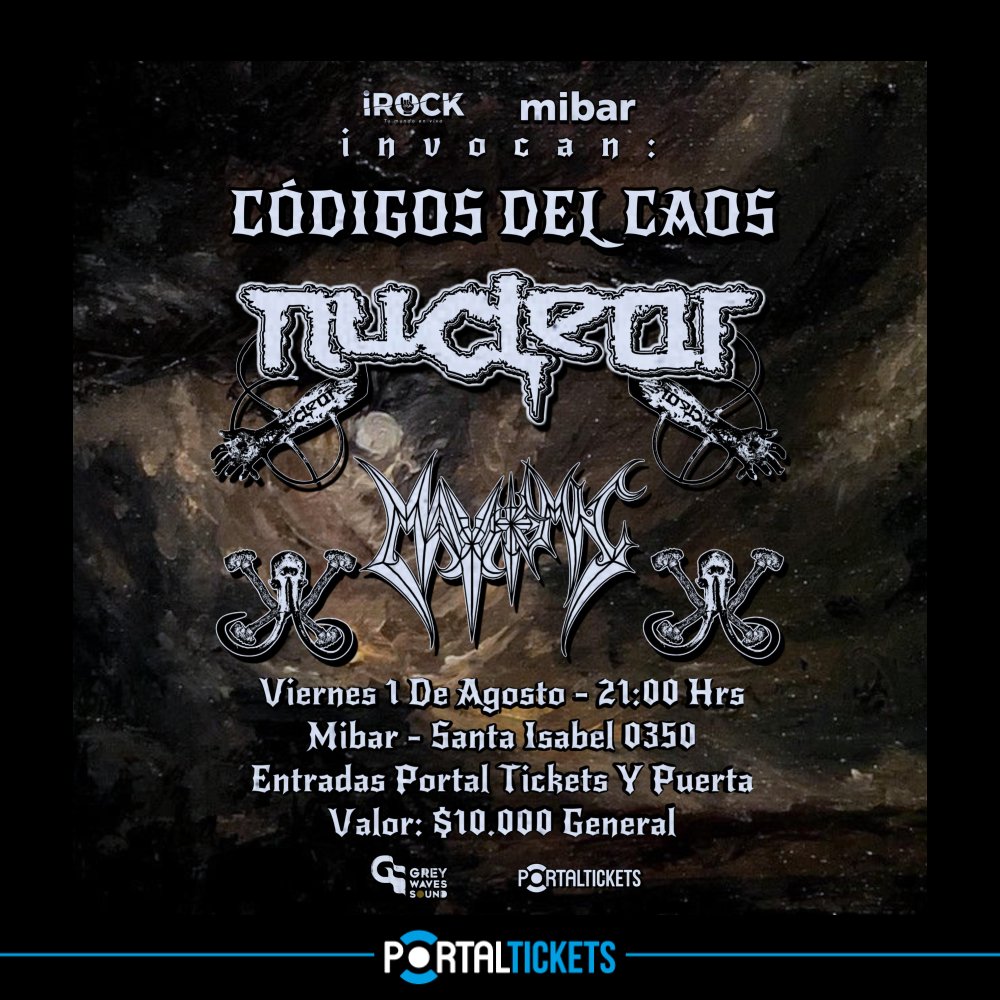 Flyer CÓDIGOS DEL CAOS EN MIBAR: NUCLEAR Y MAYHEMIC