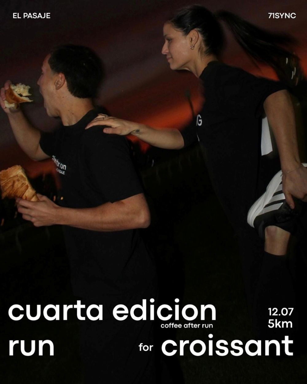 Flyer COFFEE AFTER RUN EN EL PASAJE, VIÑA DEL MAR