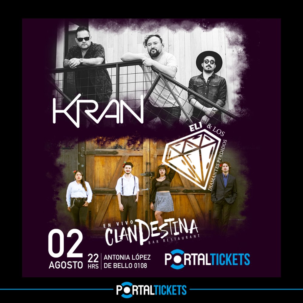 Flyer KRAN + ELI Y LOS DIAMANTES PERDIDOS EN COCINA CLANDESTINA