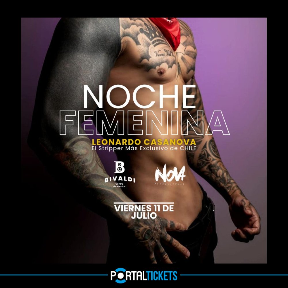 Flyer NOCHE FEMENINA EN BIVALDI, VALDIVIA