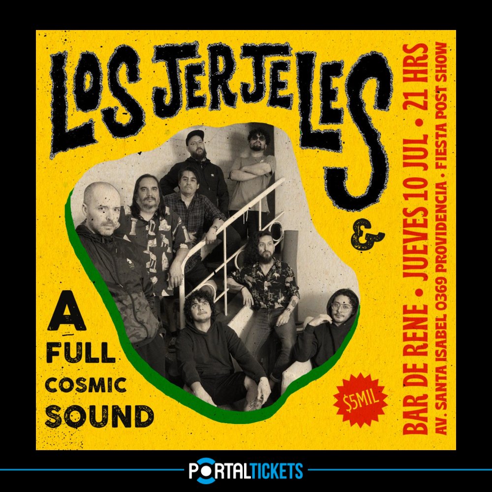 Flyer LOS JERJELES + A FULL COSMIC SOUND: JUEVES DE GUATERO GALÁCTICO EN BAR DE RENÉ
