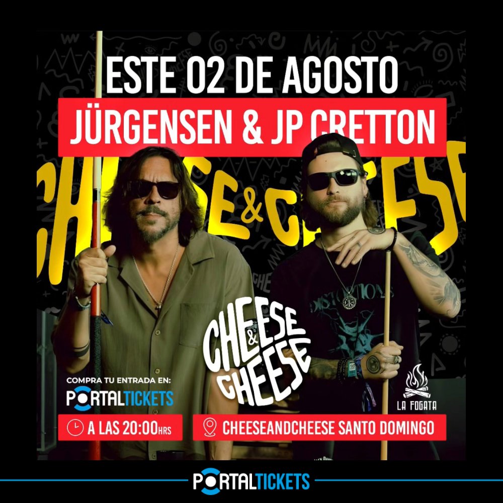 Flyer LA FOGATA: JP CRETTON Y MAURICIO JÜRGENSEN EN SANTO DOMINGO