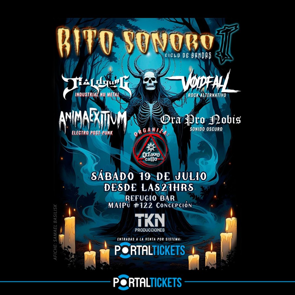 Flyer RITO SONORO I EN REFUGIO BAR, CONCEPCIÓN