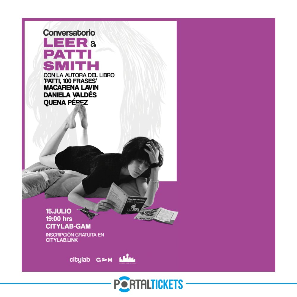 Flyer CONVERSATORIO LEER A PATTI SMITH