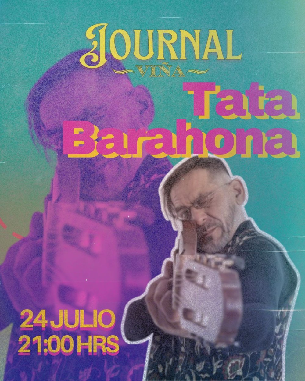 Flyer TATA BARAHONA EN VIÑA DEL MAR - 24 DE JULIO