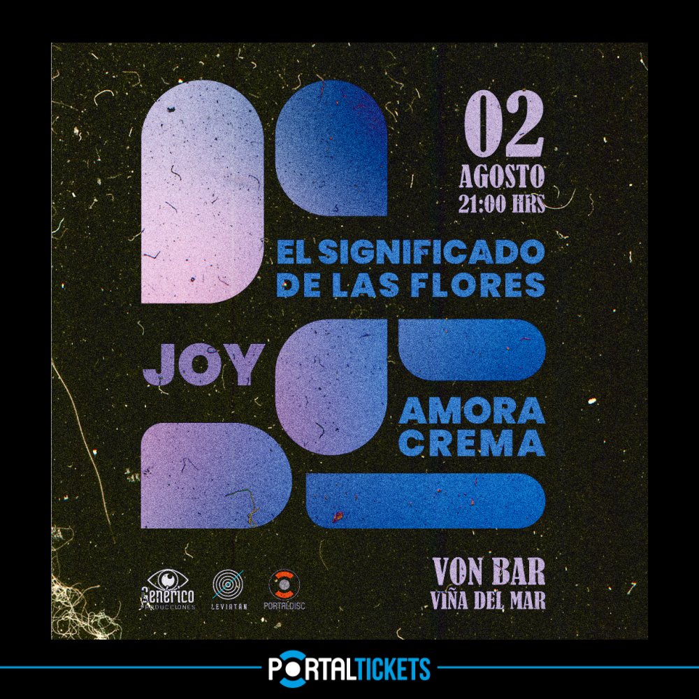 Flyer AMORACREMA + JOY + EL SIGNIFICADO DE LAS FLORES EN VIÑA DEL MAR