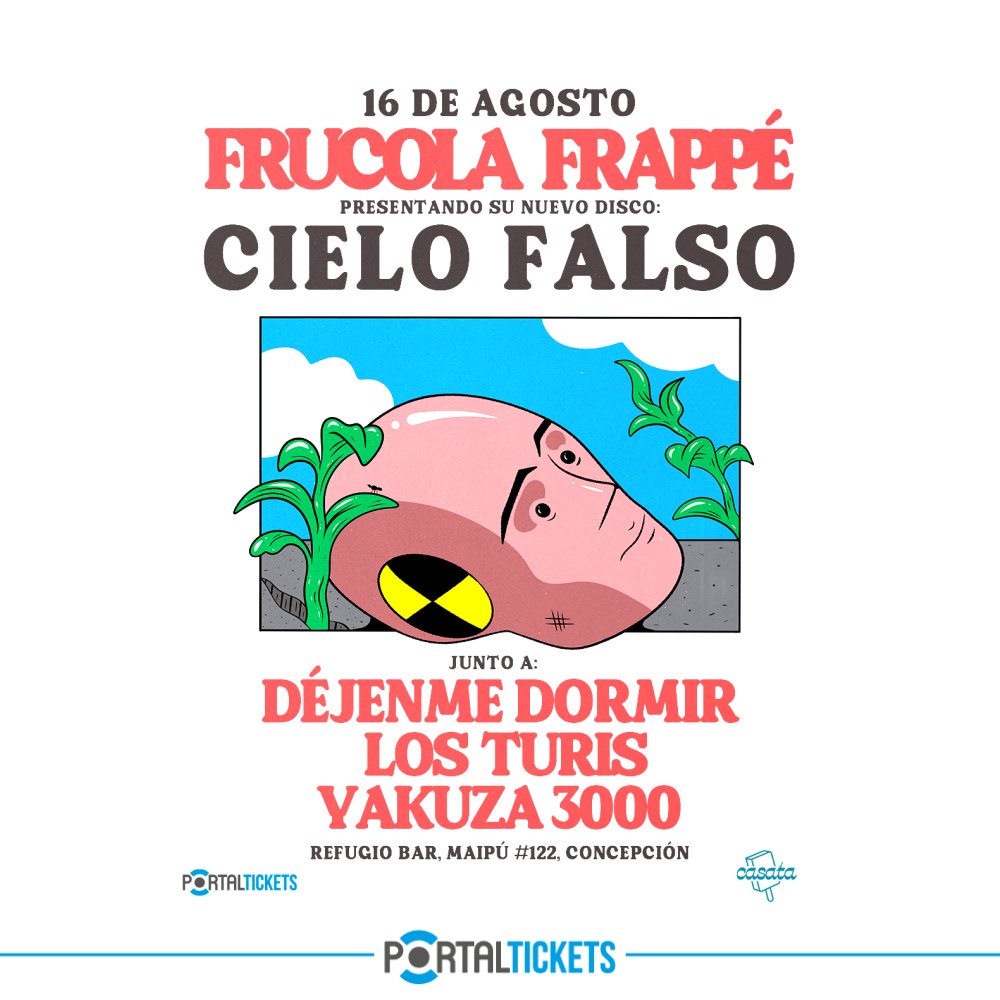 Flyer FRUCOLA FRAPPÉ EN REFUGIO BAR, CONCEPCIÓN