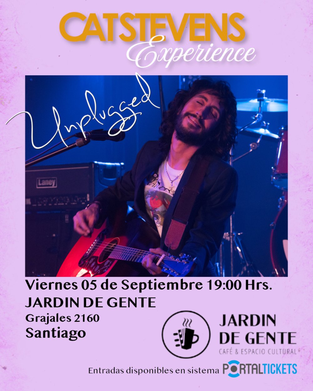 Flyer CAT STEVENS EXPERIENCE EN JARDIN DE GENTE