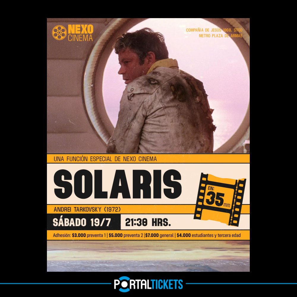 Flyer Evento SOLARIS EN 35MM EN NEXO CINEMA