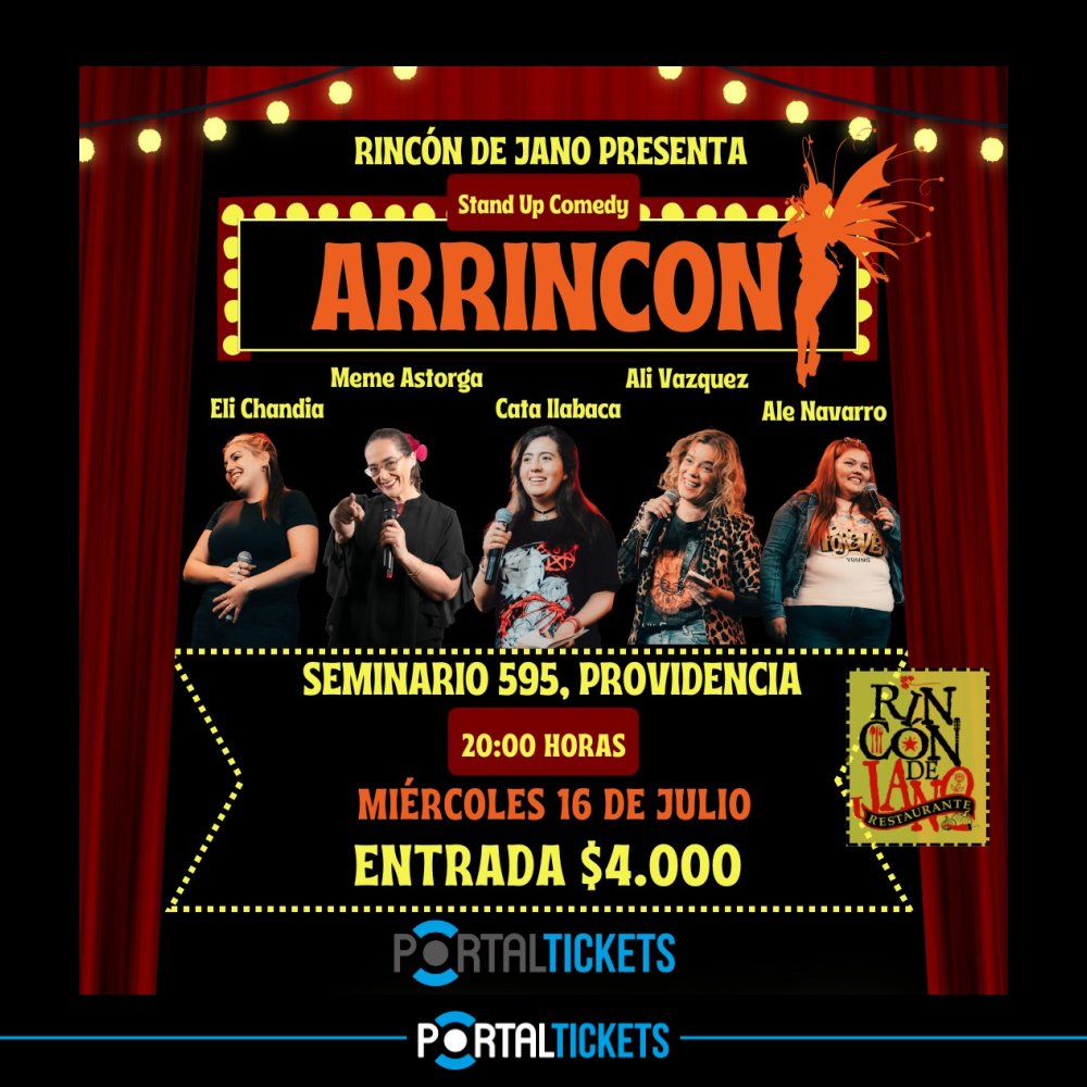 Flyer ARRINCONA2: STAND UP COMEDY EN EL RINCÓN DE JANO