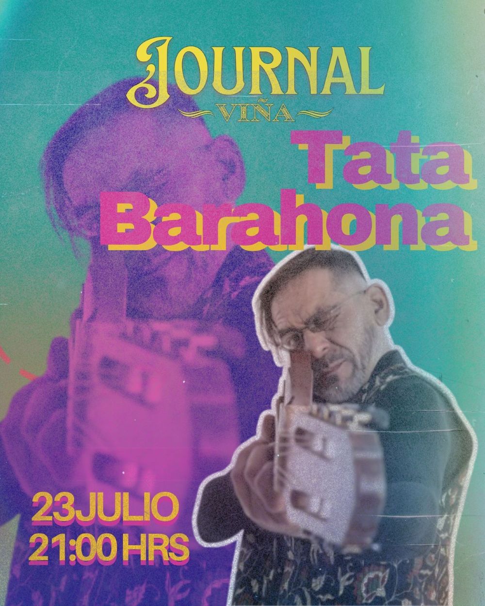 Flyer TATA BARAHONA EN VIÑA DEL MAR - 23 DE JULIO