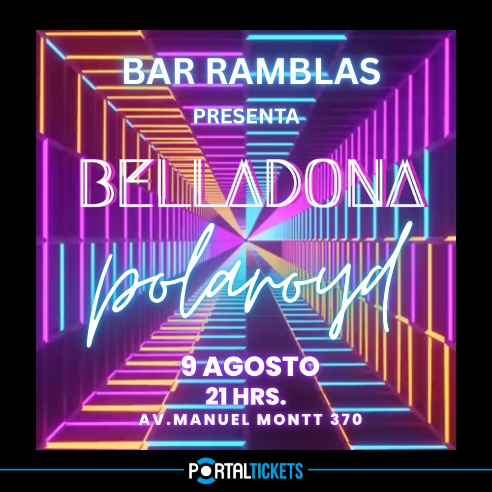 Flyer BELLADONA + POLAROYD EN RAMBLAS BAR
