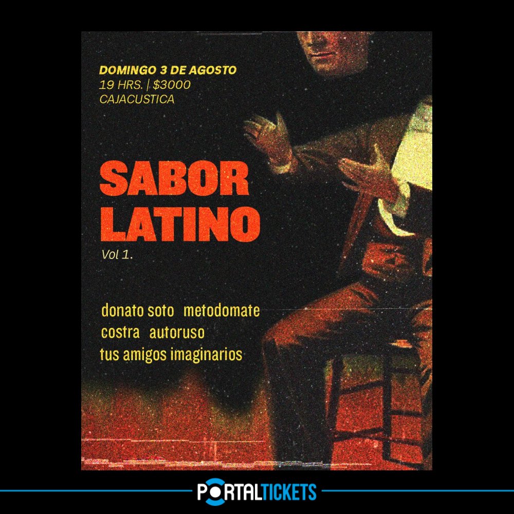 Flyer SABOR LATINO VOL.1EN CAJACÚSTICA