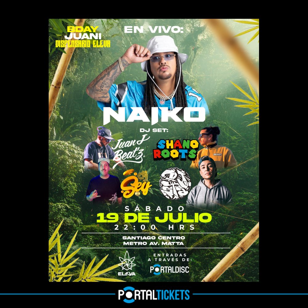 Flyer BDAY JUAN J BEATZ DISPENSARIO ELEVA