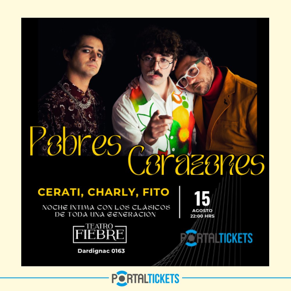 Flyer POBRES CORAZONES EN TEATRO FIEBRE BAR