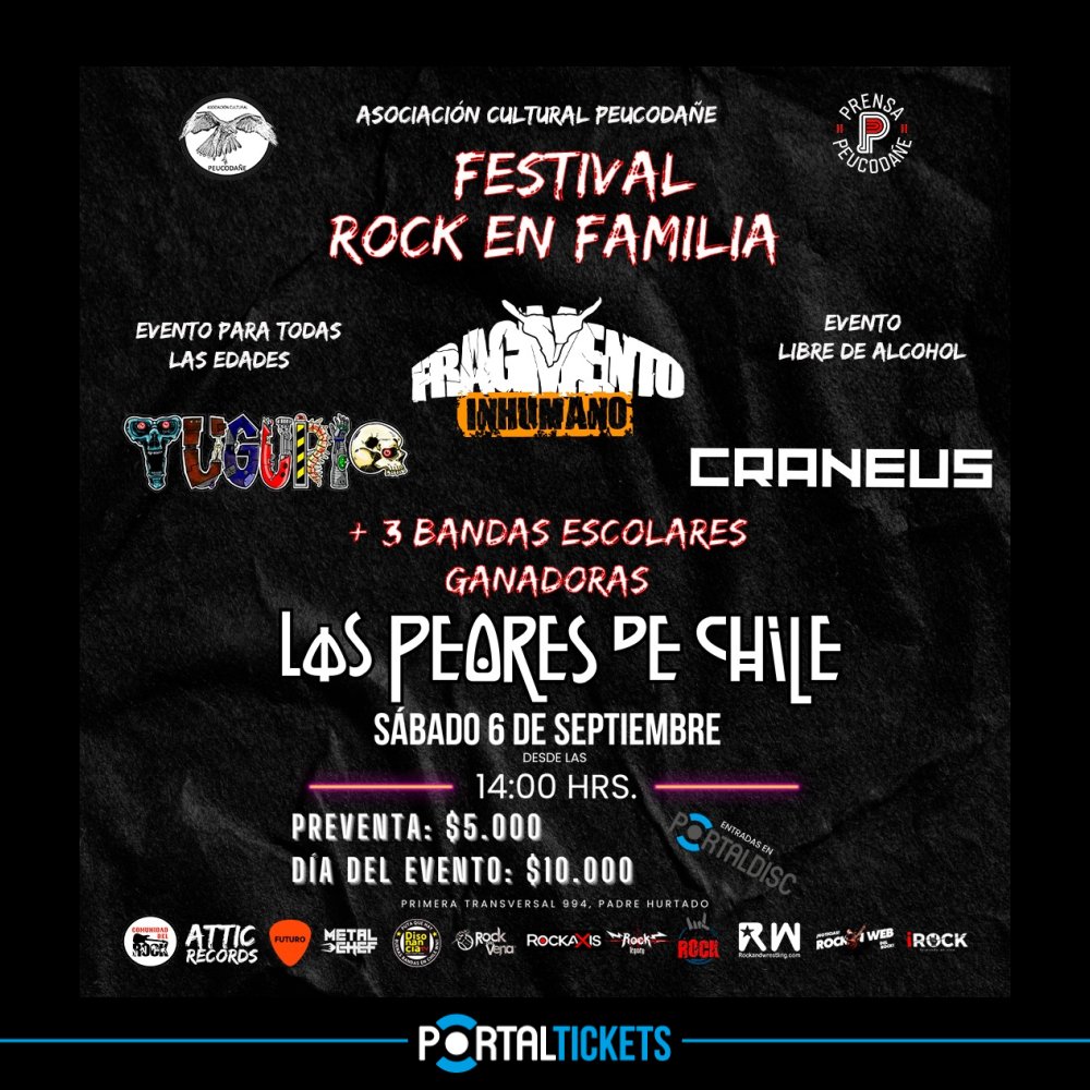 Flyer FESTIVAL ROCK EN FAMILIA