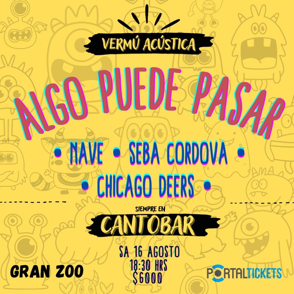 Flyer ALGO PUEDE PASAR EN CANTO BAR