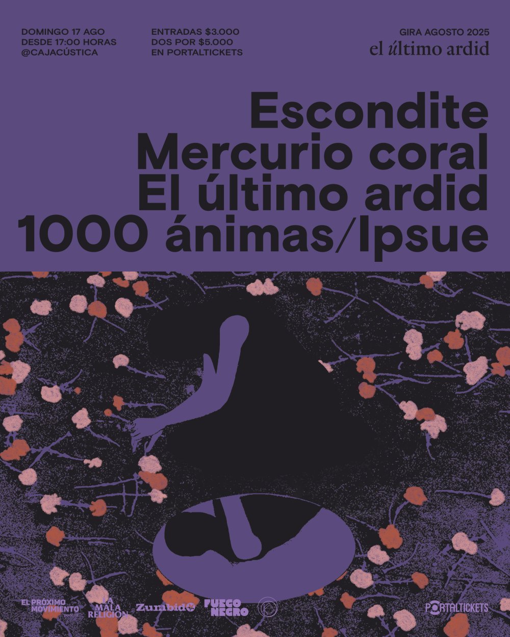 Flyer EL ÚLTIMO ARDID: GIRA 2025 EN CAJACÚSTICA