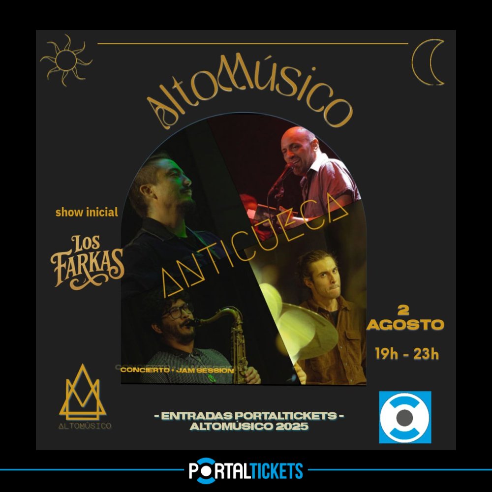 Flyer Evento ANTICUECA + LOS FARKAS EN ALTO MÚSICO