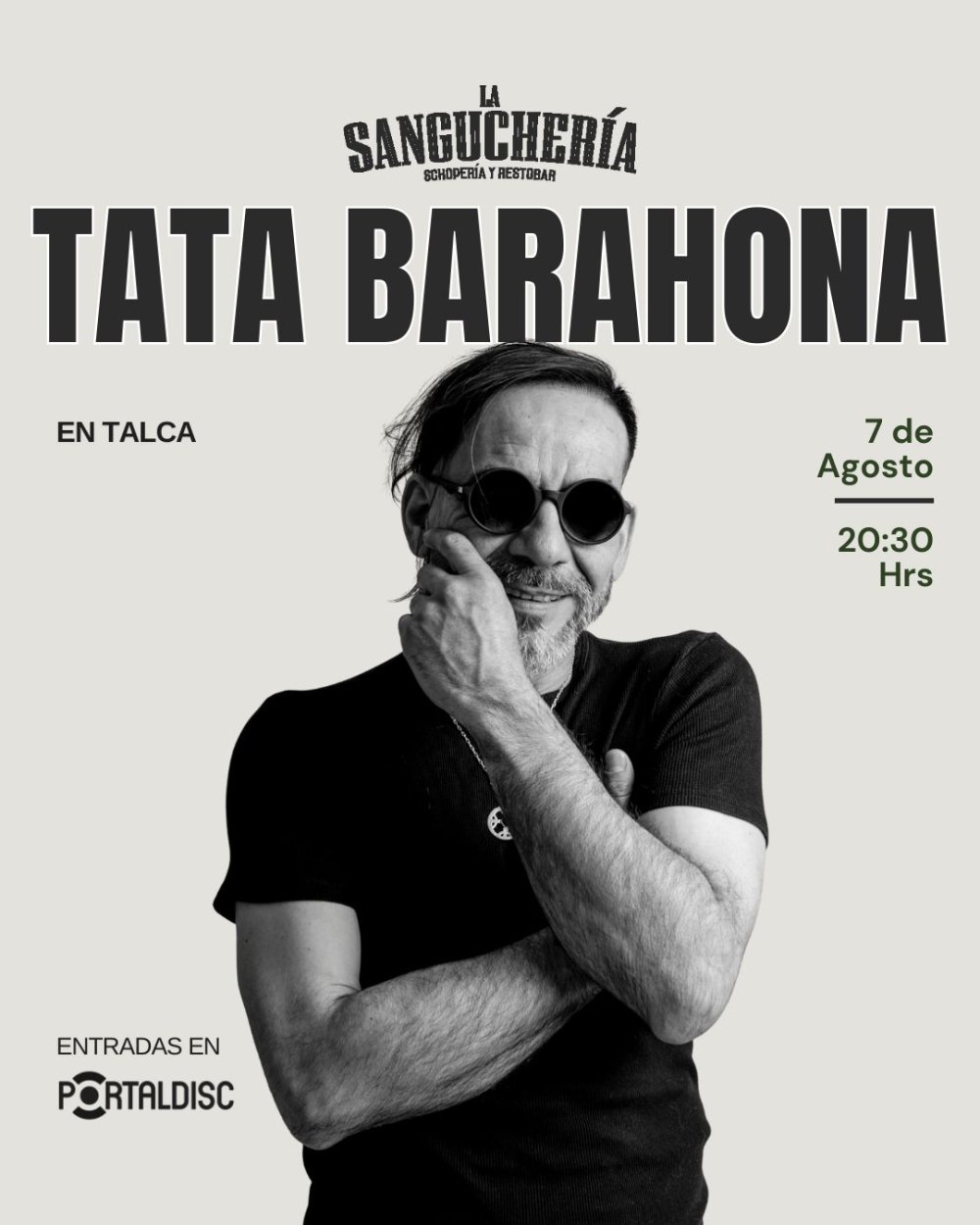 Flyer TATA BARAHONA SOLISTA EN TALCA