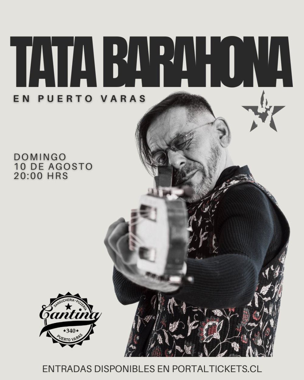 Flyer TATA BARAHONA SOLISTA EN PUERTO VARAS