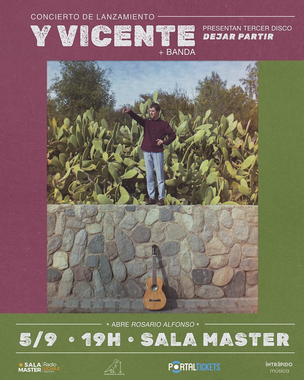 Flyer Y VICENTE PRESENTA: DEJAR PARTIR + ROSARIO ALFONSO EN SALA MASTER