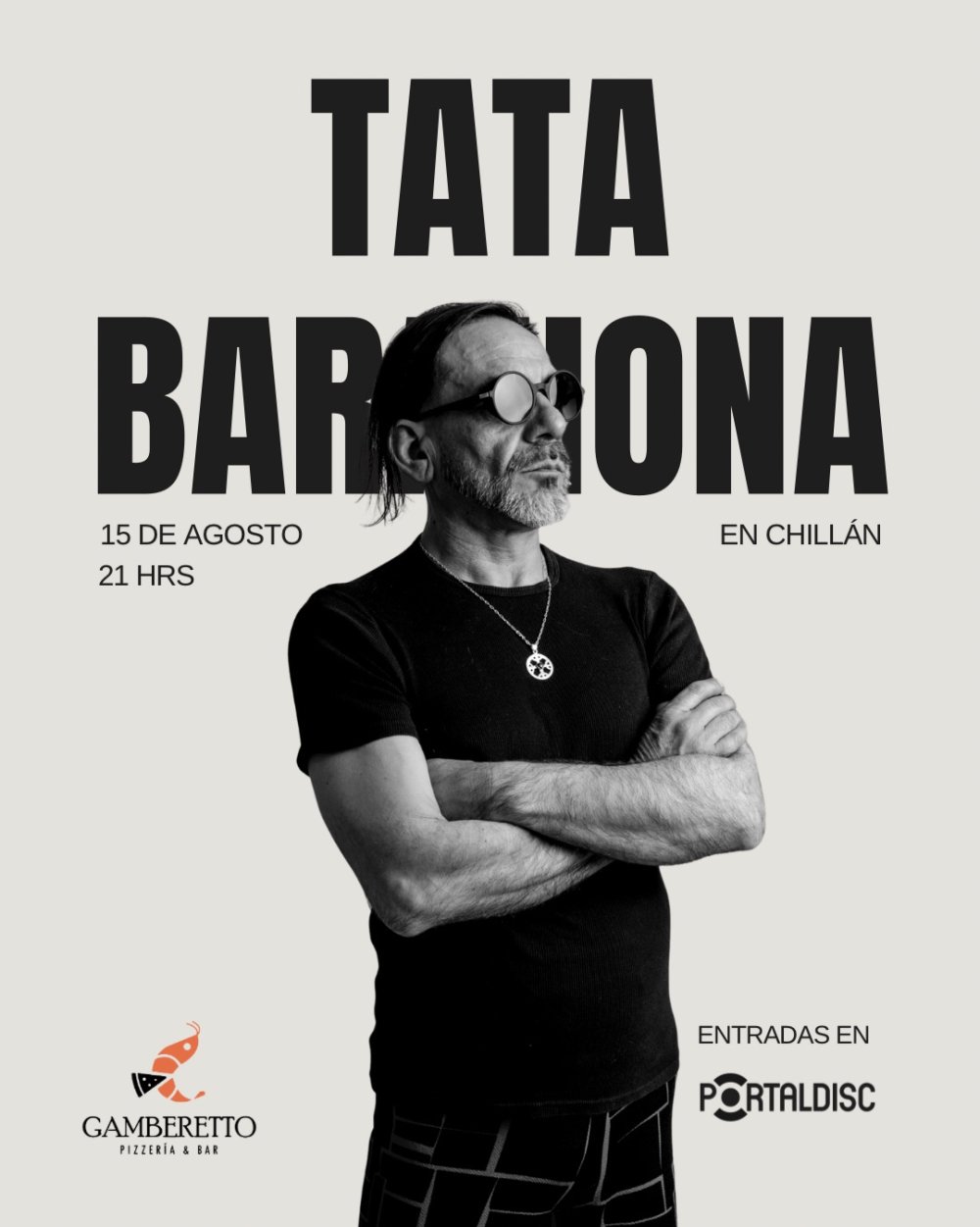 Flyer TATA BARAHONA SOLISTA EN CHILLÁN
