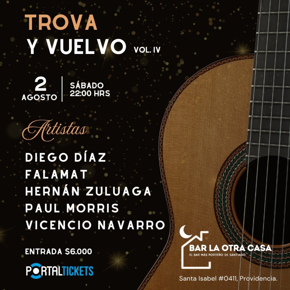 Flyer Evento TROVA Y VUELVO: VARIOS ARTISTAS EN BAR LA OTRA CASA