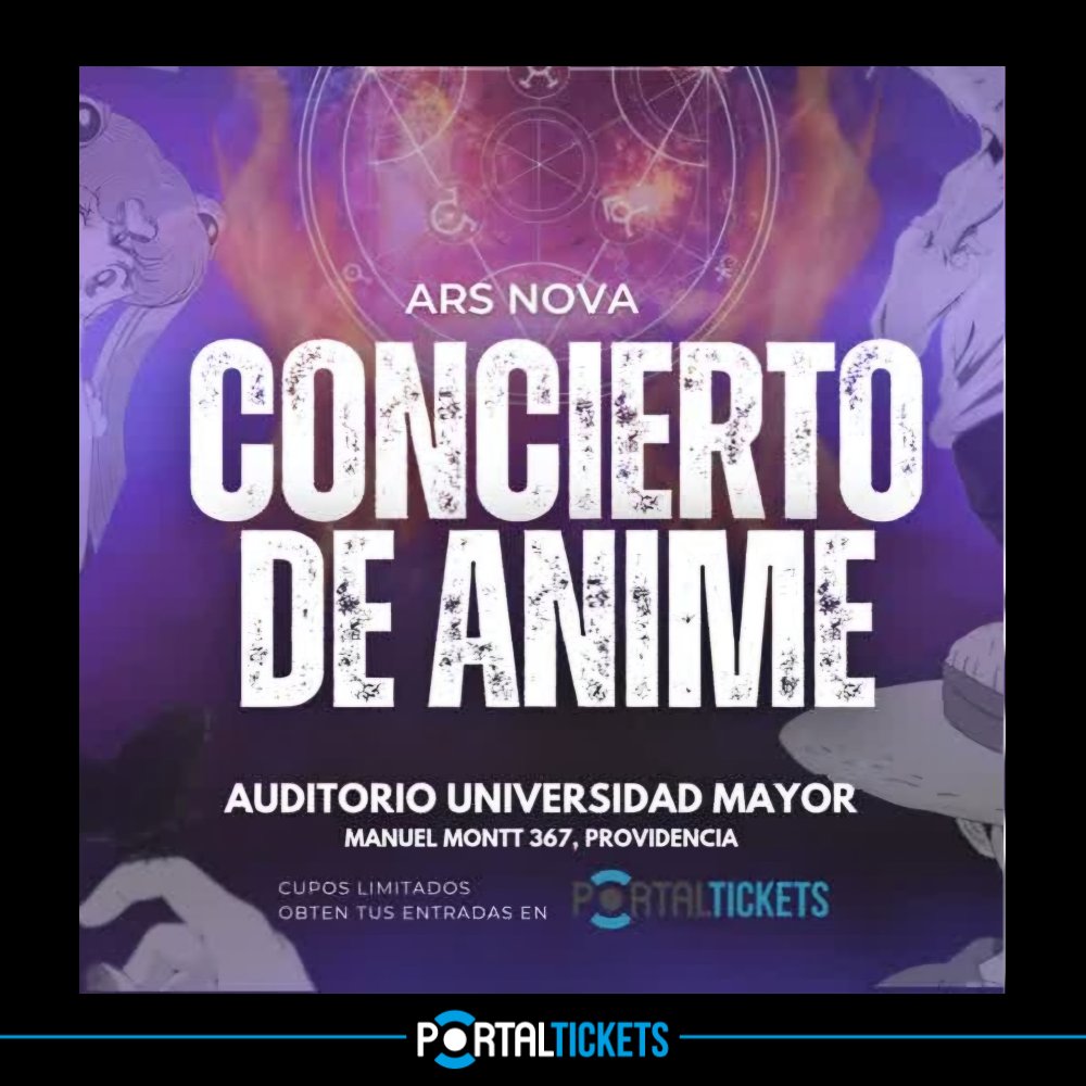 Flyer CONCIERTO DE ANIME EN UNIVERSIDAD MAYOR