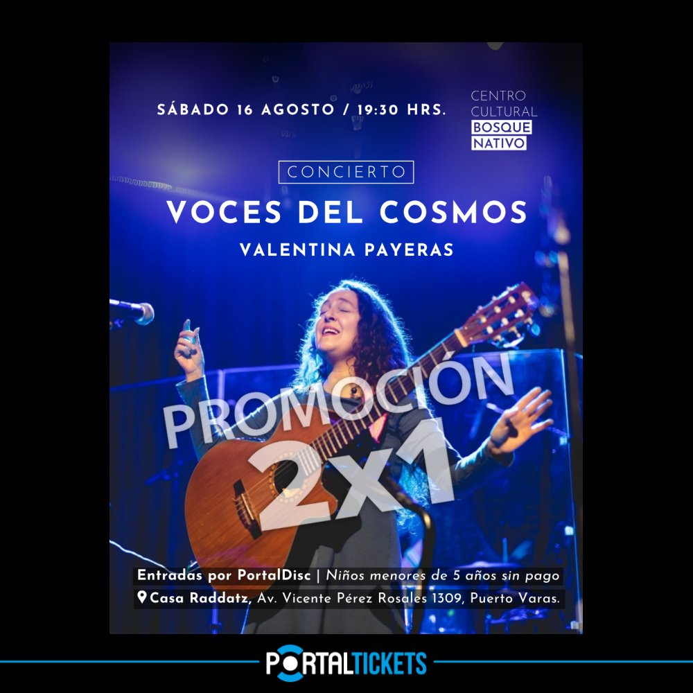 Flyer VALENTINA PAYERAS EN CENTRO CULTURAL BOSQUE NATIVO, PUERTO VARAS