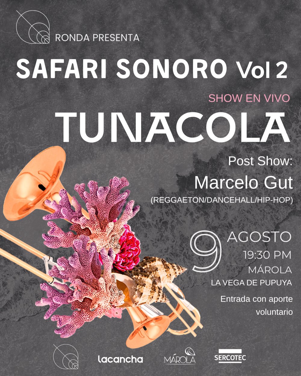 Flyer RONDA PRESENTA: SAFARI SONORO VOL 2: TUNACOLA EN MÁROLA, NAVIDAD