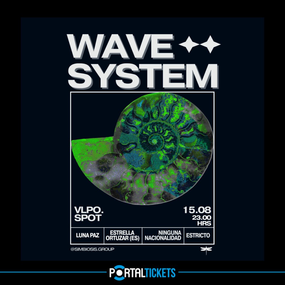 Flyer WAVE SYSTEM EN CASA DE LA CULTURA, VALPARAÍSO