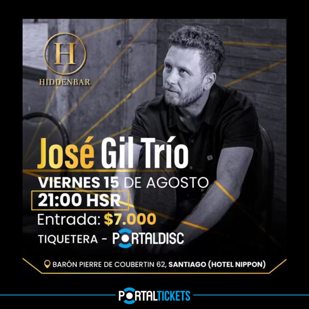 Flyer JOSÉ GIL TRÍO EN HIDDEN BAR
