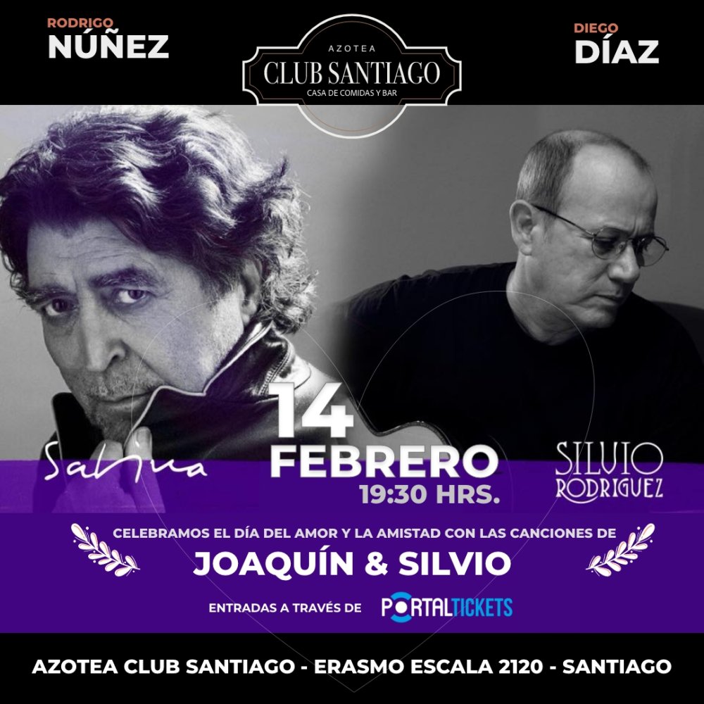 Flyer TRIBUTO A SILVIO Y SABINA EN EL DIA DEL AMOR